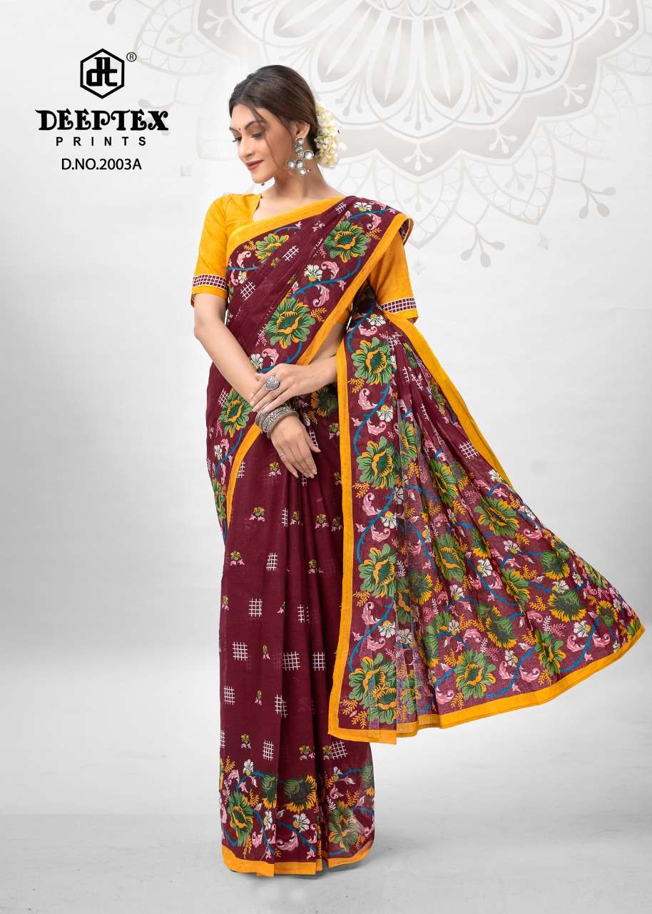  Deeptex Mother Queen Saree Vol-2 Pure Cotton Printed Saree On Wholesale