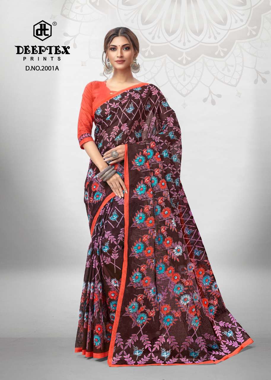  Deeptex Mother Queen Saree Vol-2 Pure Cotton Printed Saree On Wholesale