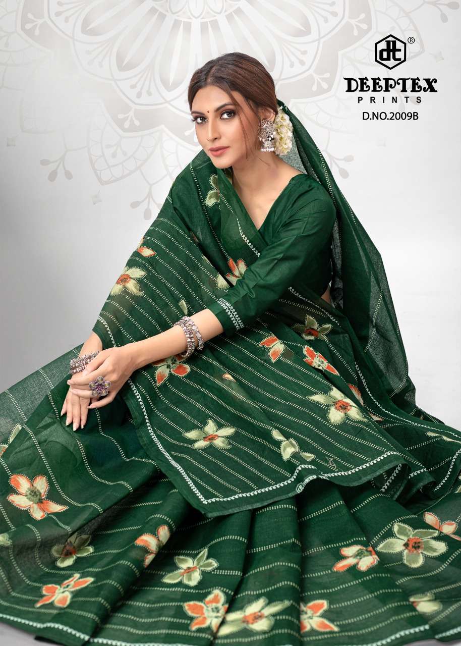  Deeptex Mother Queen Saree Vol-2 Pure Cotton Printed Saree On Wholesale