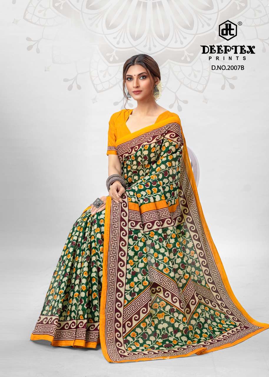  Deeptex Mother Queen Saree Vol-2 Pure Cotton Printed Saree On Wholesale