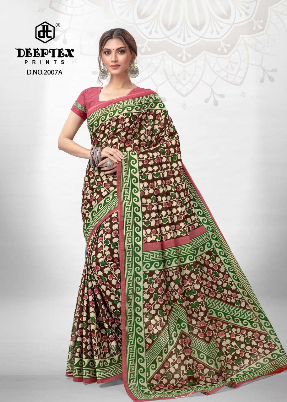  Deeptex Mother Queen Saree Vol-2 Pure Cotton Printed Saree On Wholesale