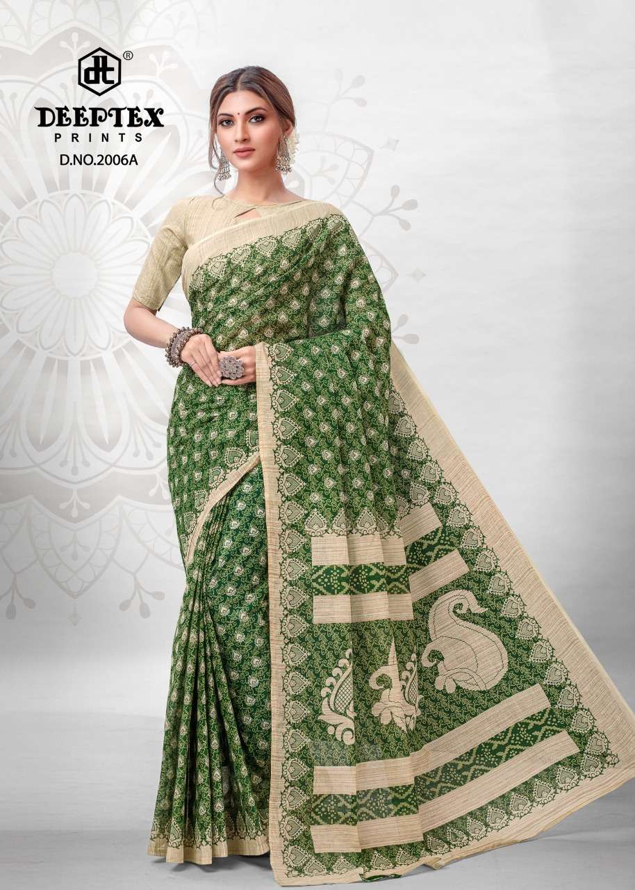  Deeptex Mother Queen Saree Vol-2 Pure Cotton Printed Saree On Wholesale