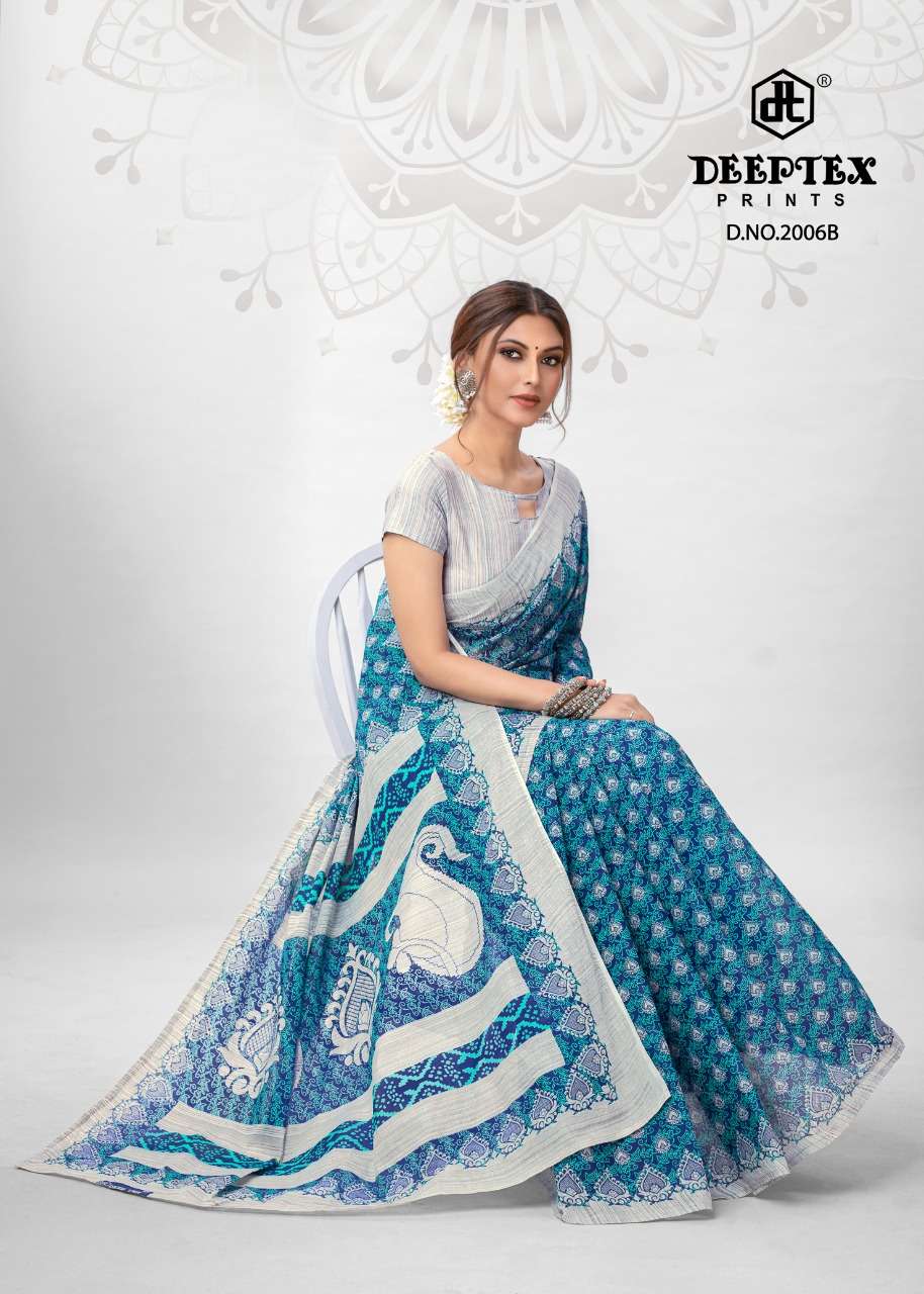  Deeptex Mother Queen Saree Vol-2 Pure Cotton Printed Saree On Wholesale