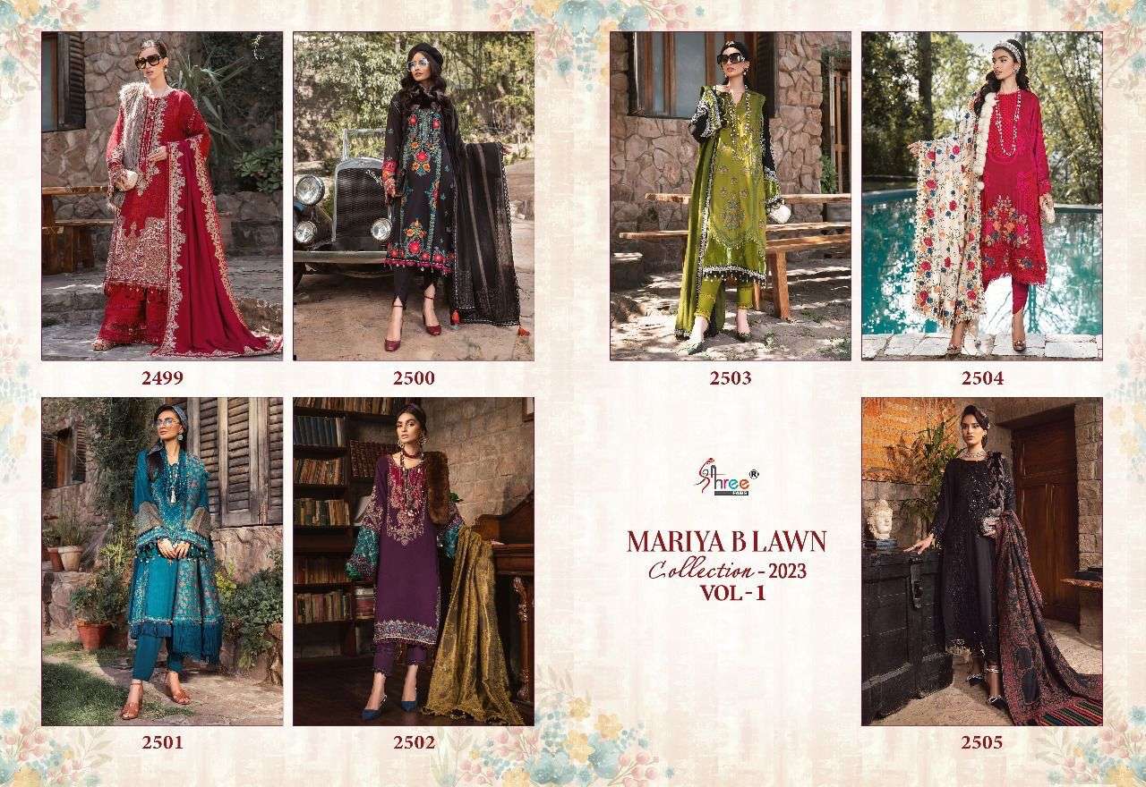   Shree Fabs Maria B Lawn Collection 2023 VOL-01 Exclusive Suit on Wholesale