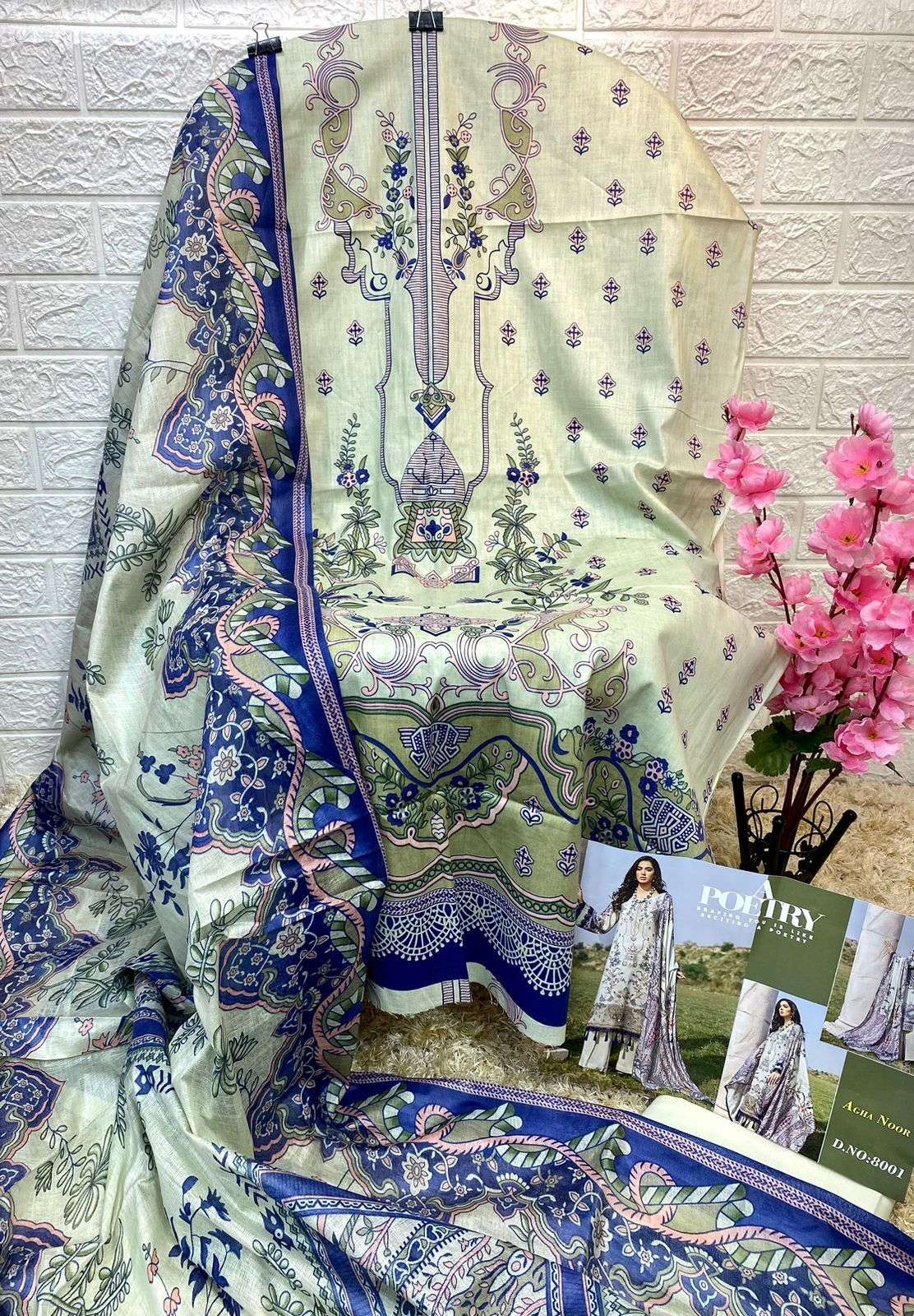 Agha Noor Vol 8 Pakistani Lawn Collection On Wholesale