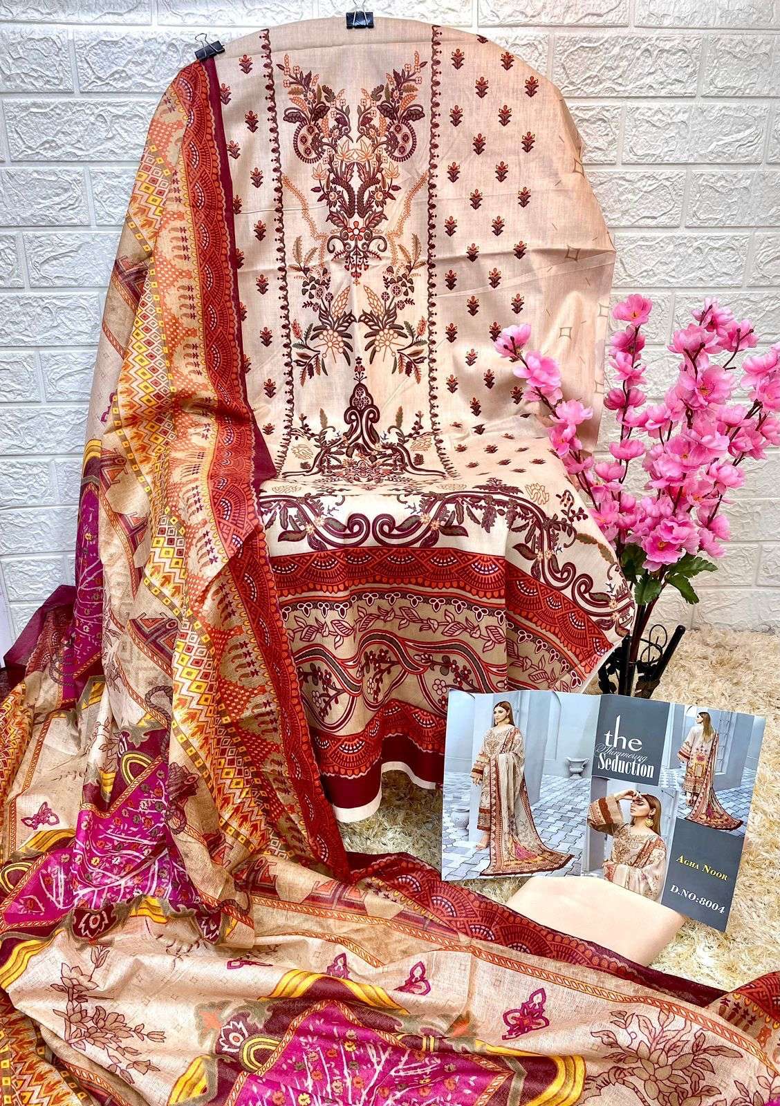 Agha Noor Vol 8 Pakistani Lawn Collection On Wholesale