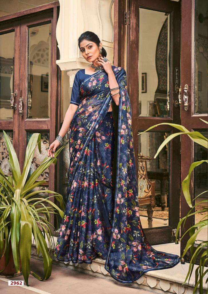 Akshara By Lt Fashions 60 Gram Chiffon prints Sarees On Wholesale