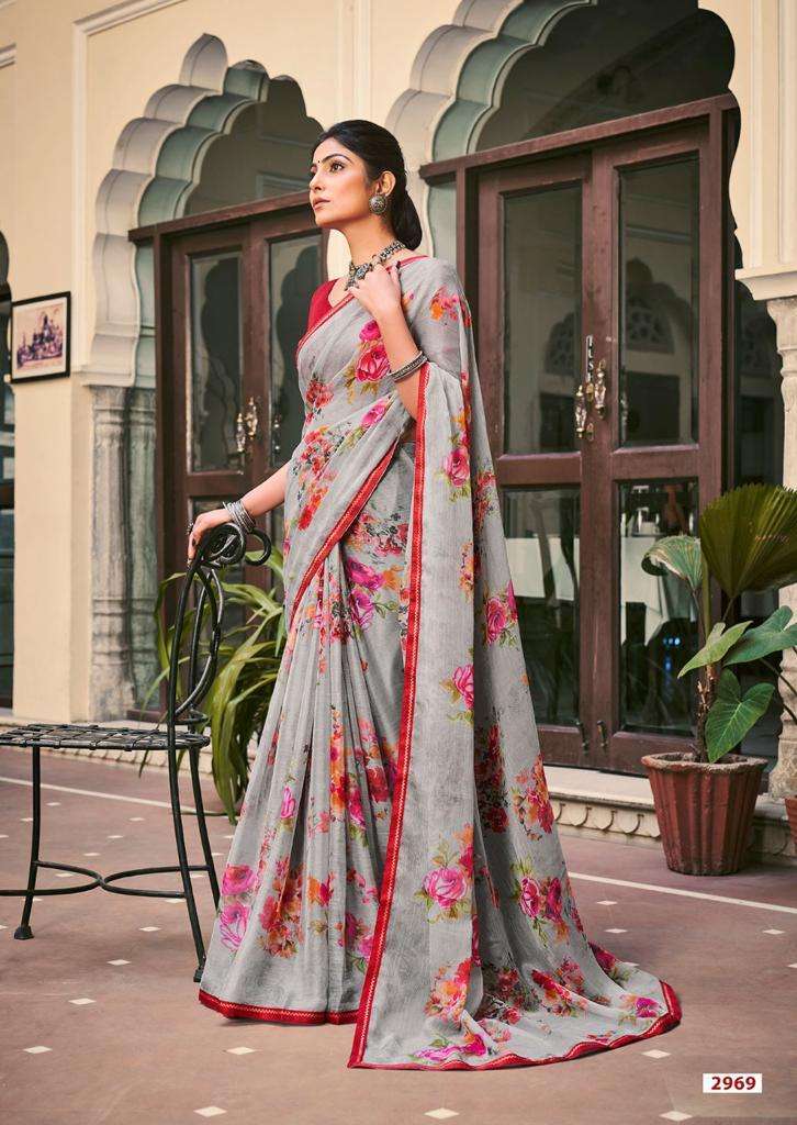 Akshara By Lt Fashions 60 Gram Chiffon prints Sarees On Wholesale