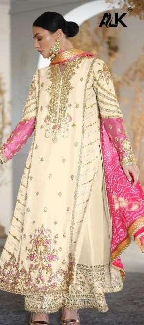 Alk Khushbu 3041 Hit Designer Embroidery Pakistani Suit Collection On Wholesale