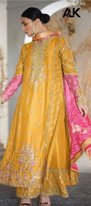 Alk Khushbu 3041 Hit Designer Embroidery Pakistani Suit Collection On Wholesale