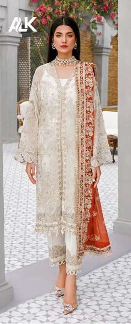 Alk Khushbu Samaira Vol 3 Embroidered Pakistani Suit On Wholesale