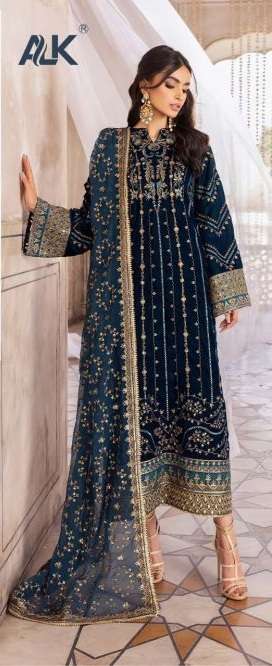 Alk Khushbu Samaira Vol 3 Embroidered Pakistani Suit On Wholesale