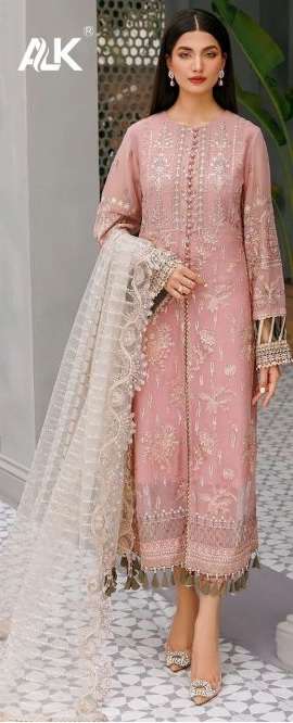 Alk Khushbu Samaira Vol 3 Embroidered Pakistani Suit On Wholesale