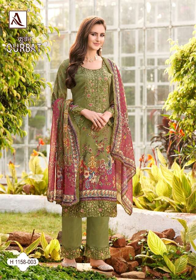 Alok Suit Qurbat 7 Zam Cotton Digital Pakistani Print With Fancy Embroidery On Wholesale
