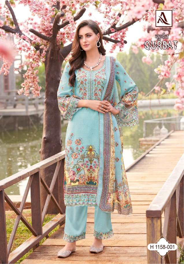 Alok Suit Qurbat 7 Zam Cotton Digital Pakistani Print With Fancy Embroidery On Wholesale