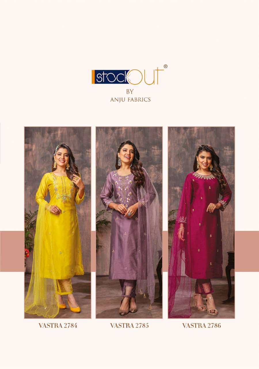 Anju Fab Vastra Vol-2 Wholesale Kurti Pant With Dupatta On Pure Viscose