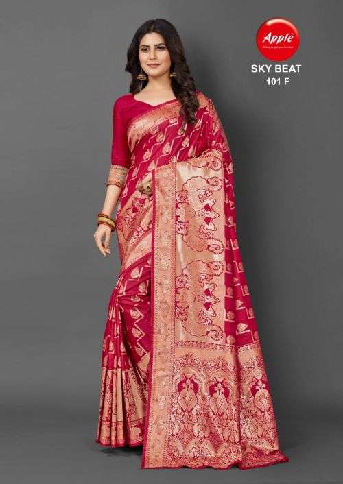 Apple Sky Beat 101 Festival Wear Silk Saree Collection On Wholesale