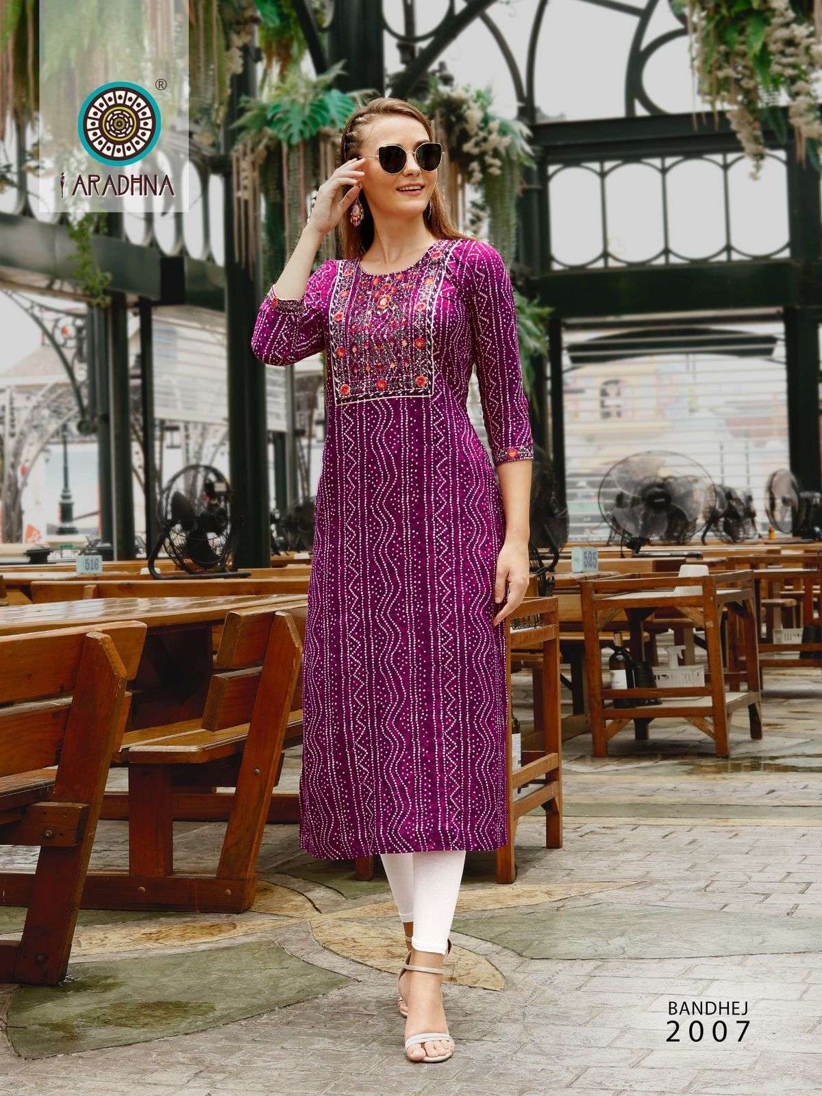 Aradhna Bandhej Vol 2 Festive Wear Designer Kurti Collection On Wholesale