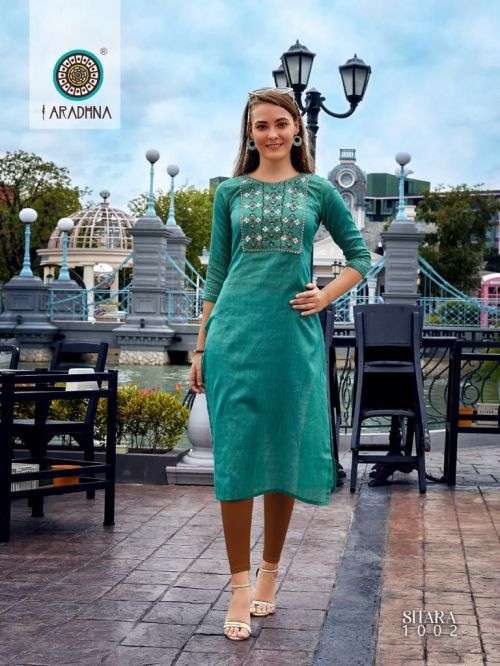 Aradhna Sitara Vol 1 Fancy Embroidey Cotton Kurti On Wholesale