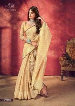 Aura The Dream Story Designer Cotton Silk Saree Collection On Wholesale
