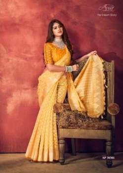 Aura The Dream Story Designer Cotton Silk Saree Collection On Wholesale