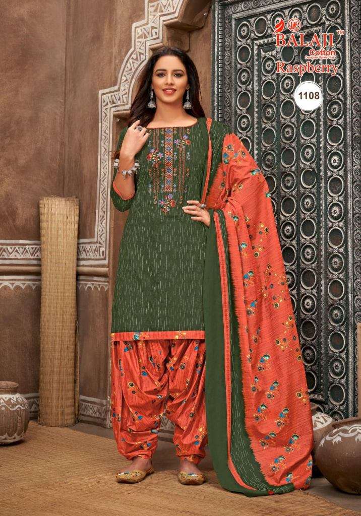 Balaji Rasberry Vol 11 Embroidered Cotton Dress Material Collection On Wholesale