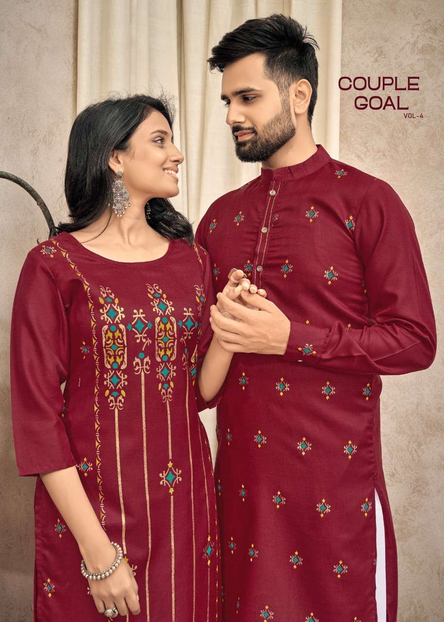 Banwery Fashion Vol 4 Present couple combo of Kurta with Payjama and Kurti with Pants On Wholesale