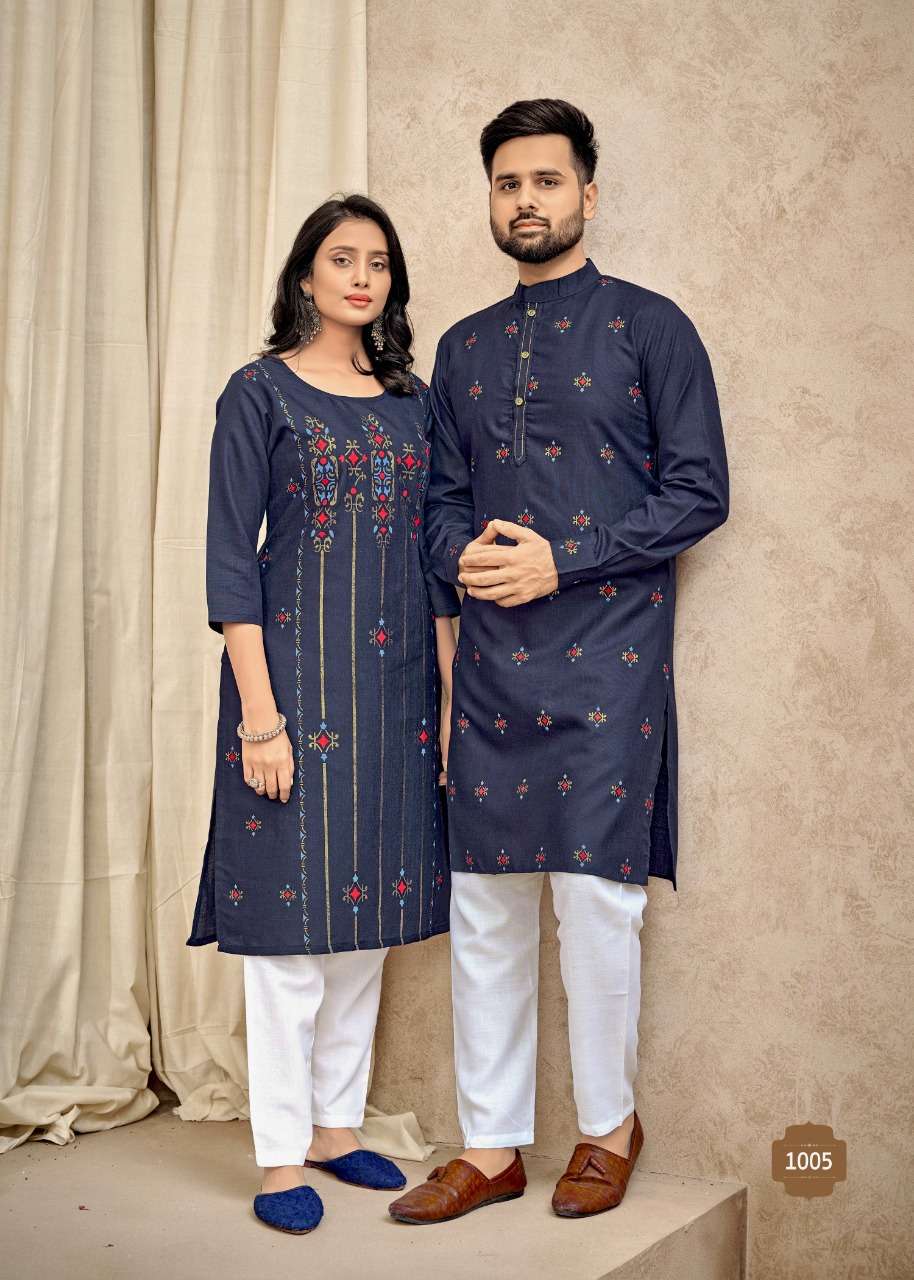 Banwery Fashion Vol 4 Present couple combo of Kurta with Payjama and Kurti with Pants On Wholesale