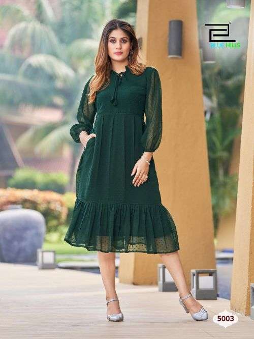 Tips And Tops Insta Girl Vol 2 Heavy Georgette Embroidered Short Kurti