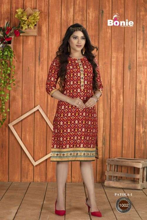 Bonie Patola Vol 1 Fancy Designer Kurti On Wholesale