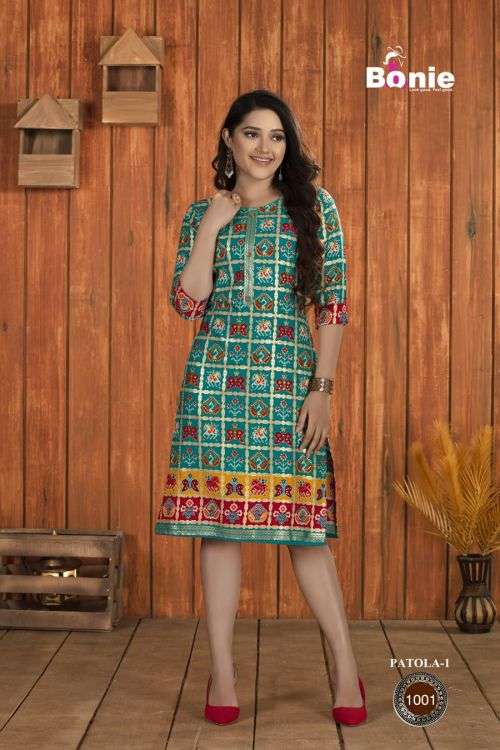 Bonie Patola Vol 1 Fancy Designer Kurti On Wholesale