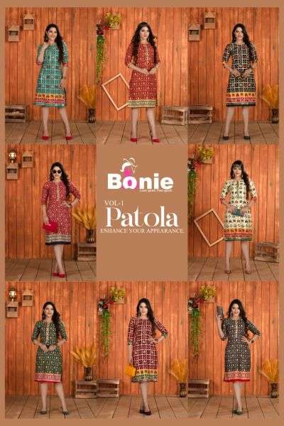 Bonie Patola Vol 1 Fancy Designer Kurti On Wholesale