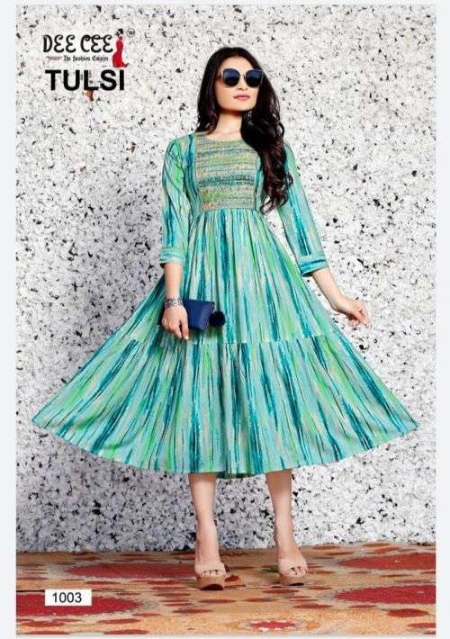 Deecee Tulsi Designer Long Anarkali Kurti Collection On Wholesale