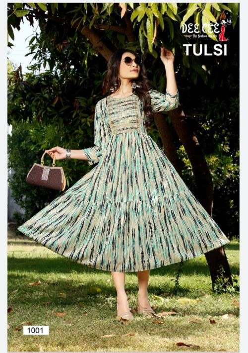 Deecee Tulsi Designer Long Anarkali Kurti Collection On Wholesale