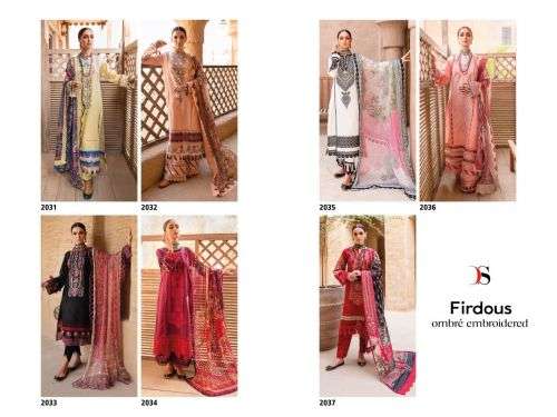 Deepsy Firdous Ombre Embroidered Designer Pakistani Suit On Wholesale