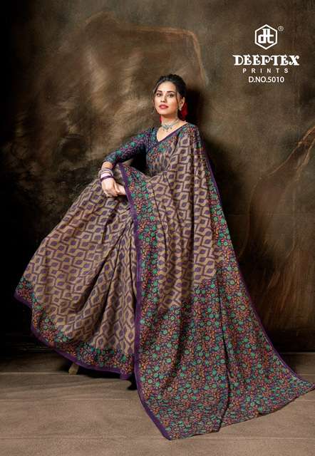 Deeptex Prime Time Vol 5 Pure Cotton Print Sarees On Wholesale