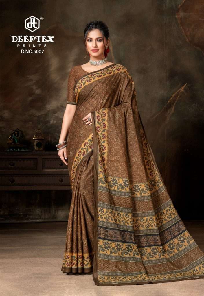 Deeptex Prime Time Vol 5 Pure Cotton Print Sarees On Wholesale