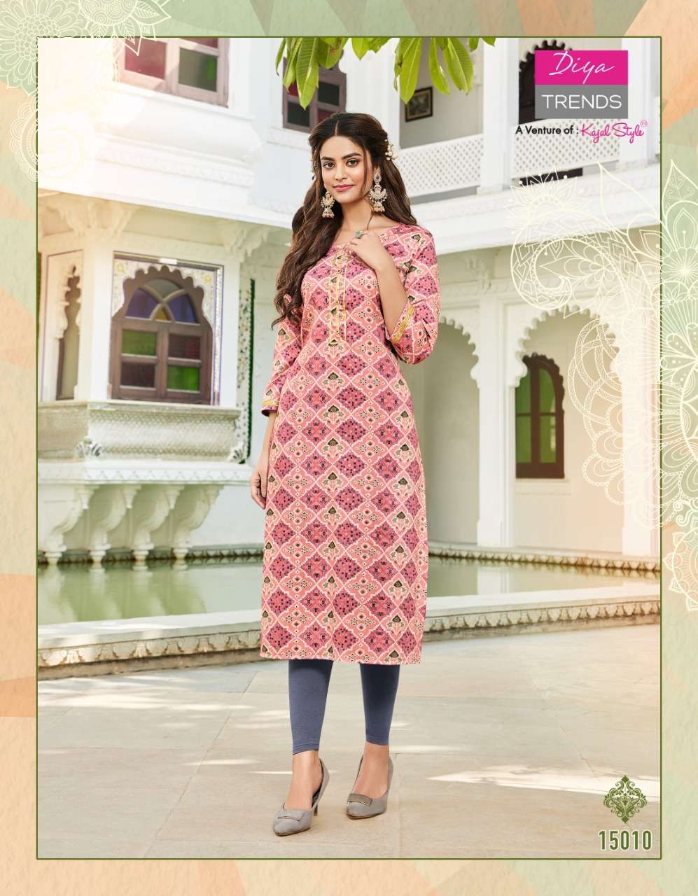 Diya Trends Gardencity Vol-15 Rayon Capsule Foil Print Kurti On Wholesale 