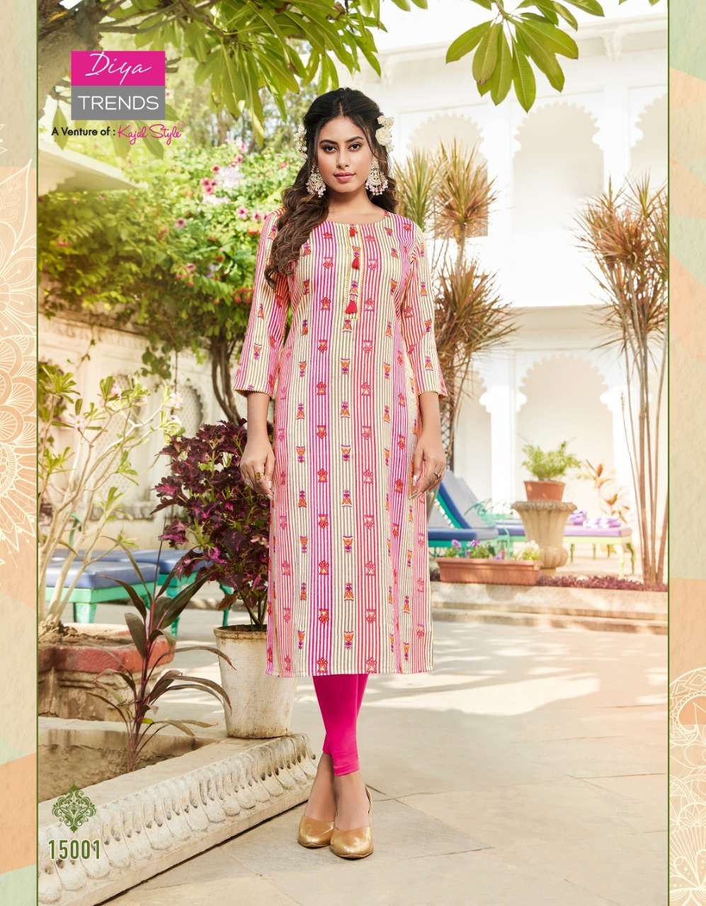 Diya Trends Gardencity Vol-15 Rayon Capsule Foil Print Kurti On Wholesale 