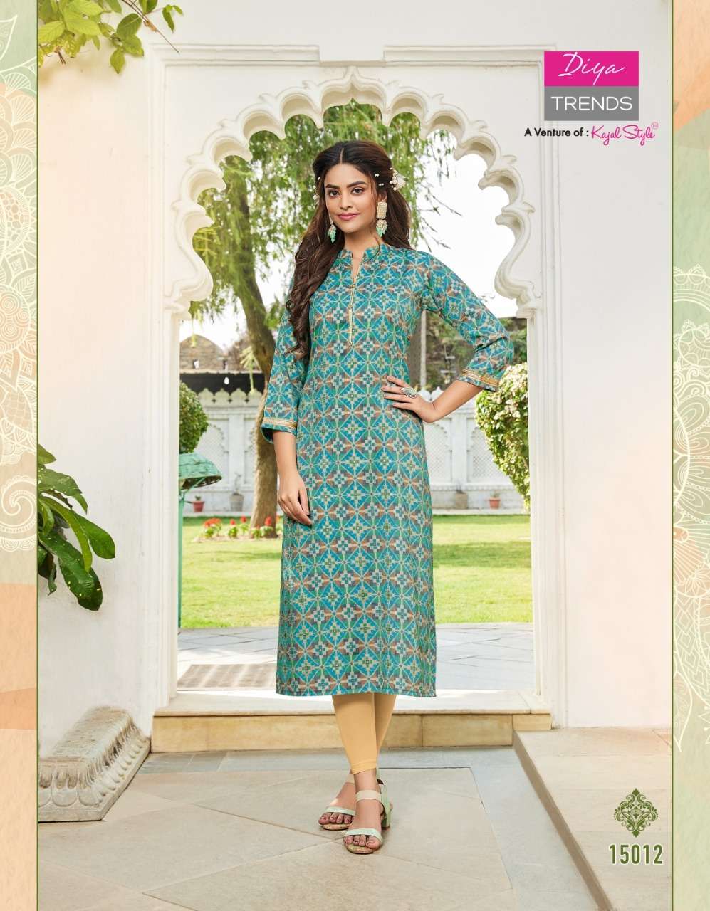 Diya Trends Gardencity Vol-15 Rayon Capsule Foil Print Kurti On Wholesale 