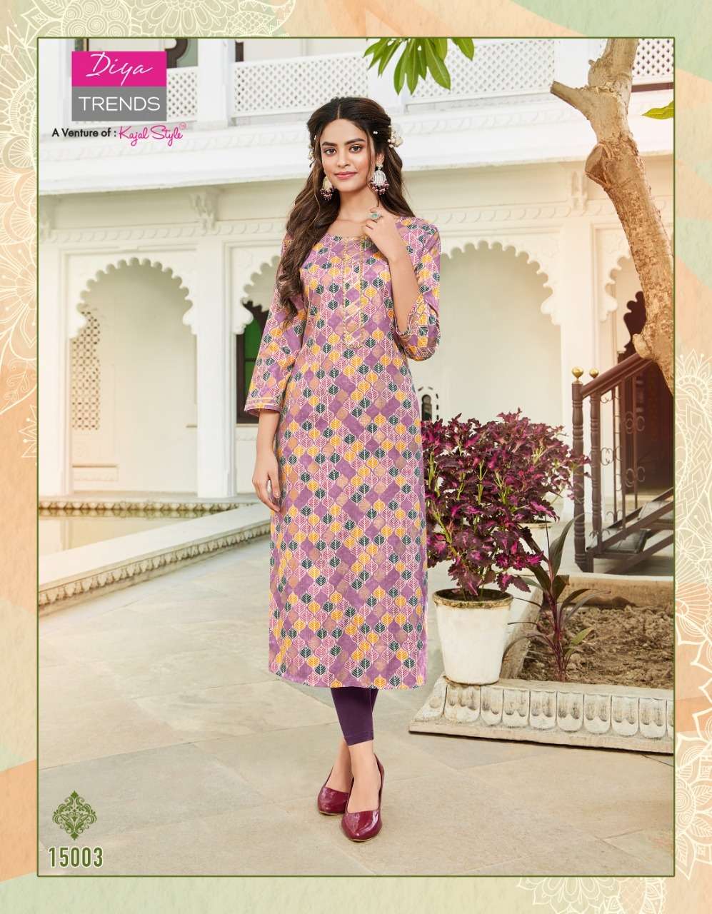 Diya Trends Gardencity Vol-15 Rayon Capsule Foil Print Kurti On Wholesale 