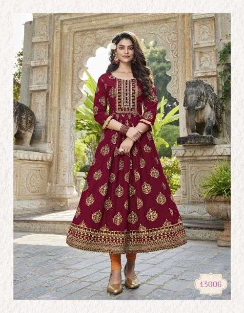 Ethnicity Vol 13 By Diya Trendz Fancy Embroidery Kurti Collection On Wholesale
