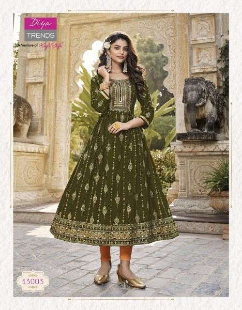 Ethnicity Vol 13 By Diya Trendz Fancy Embroidery Kurti Collection On Wholesale