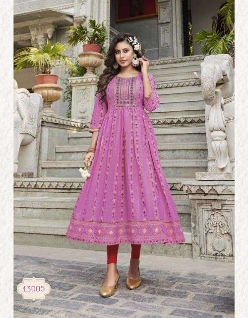 Ethnicity Vol 13 By Diya Trendz Fancy Embroidery Kurti Collection On Wholesale