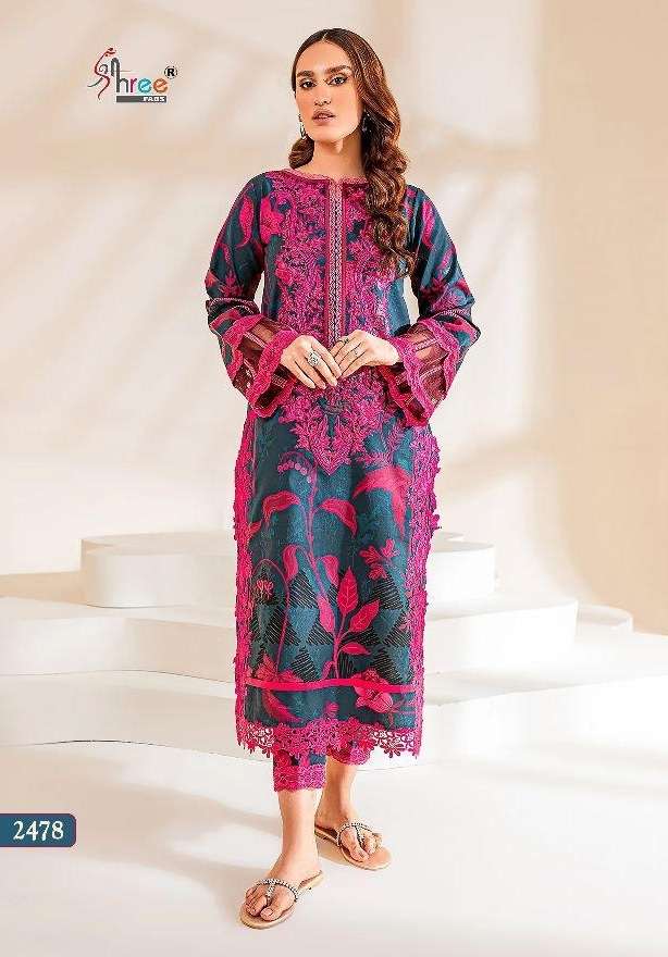 Firdous Exclusive Collection Vol - 24  Pure Cotton Print With Embroidery 2 Patch On Wholesale