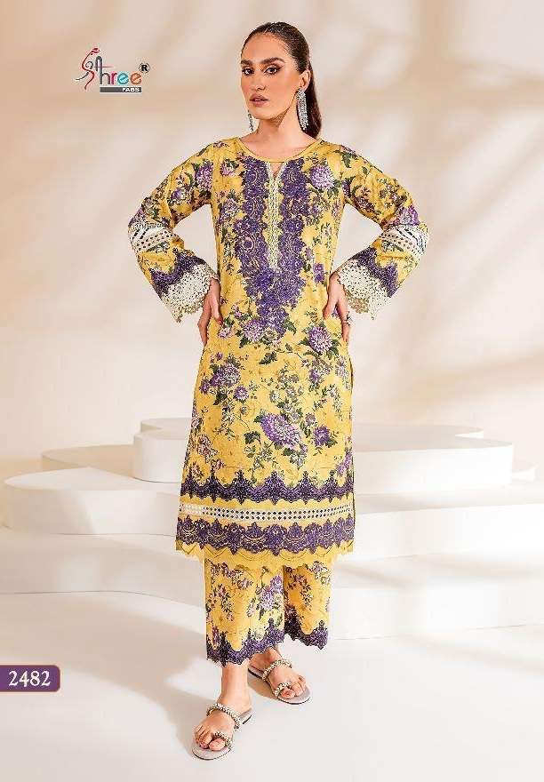 Firdous Exclusive Collection Vol - 24  Pure Cotton Print With Embroidery 2 Patch On Wholesale