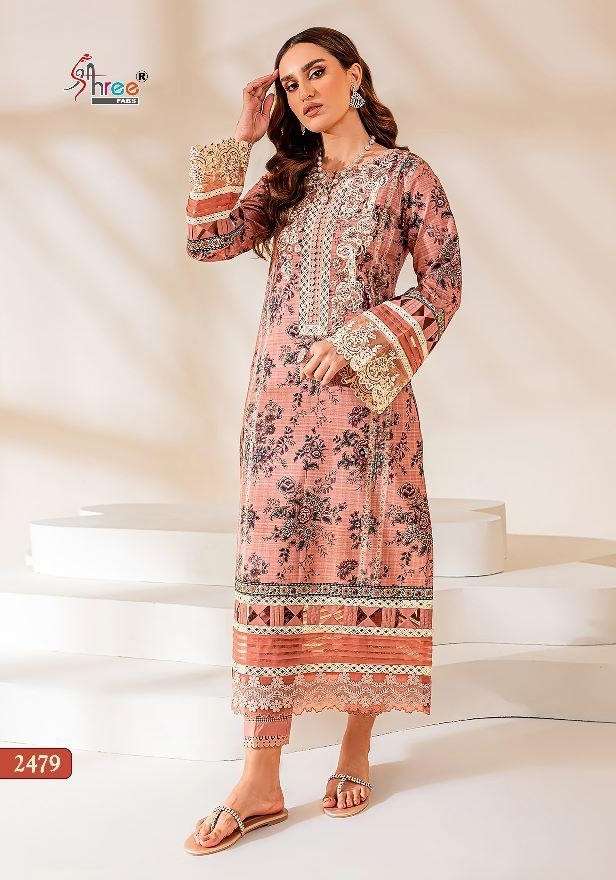 Firdous Exclusive Collection Vol - 24  Pure Cotton Print With Embroidery 2 Patch On Wholesale