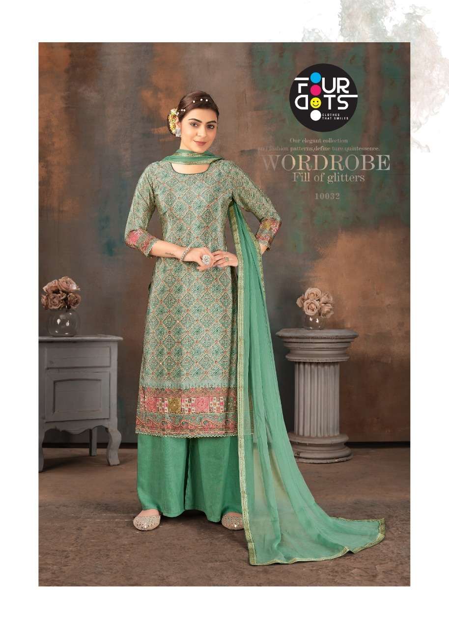 Fourdots Deepmala Pure Natural Crep Digital Print With Hand Work On Wholesale