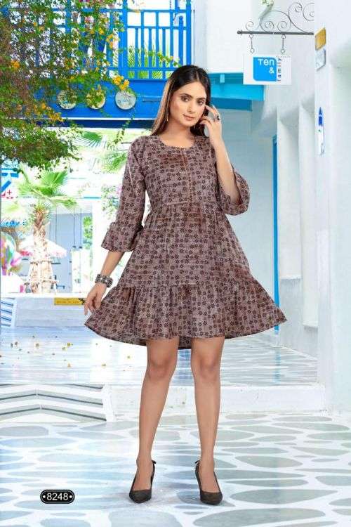 Golden Ginni Fancy Wear Designer Kurti Collection On Wholesale
