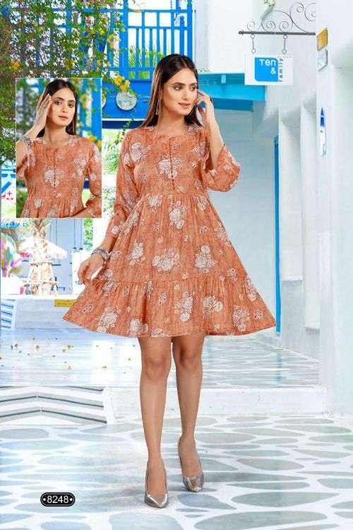 Golden Ginni Fancy Wear Designer Kurti Collection On Wholesale